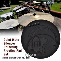 10pcs Drum Mute Silencer Kit Drumming Practice Pad 5 Mm Rubber Foam Set Drum