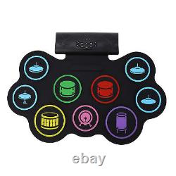 9 Pads Electronic Drum Set Educational Rechargeable Built In Speaker Headpho EOM
