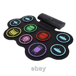 9 Pads Electronic Drum Set Educational Rechargeable Built In Speaker Headpho UK