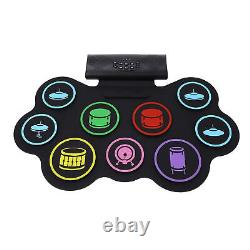 9 Pads Electronic Drum Set Educational Rechargeable Built In Speaker Headpho US