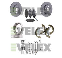 Citroen C1 Front 2 Brake Discs And Pads Set + Rear 2 Drums & Shoes + Fitting Kit