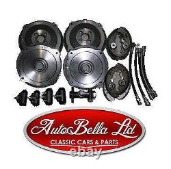 Classic Fiat 500 F L Brakes Kit Front And Rear Shoes Drums Cylinders Pipes