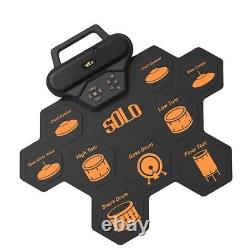 Complete Drum Pad Set with Stylish Black+Orange Design Play like a Pro