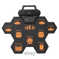 Complete Drum Pad Set with Stylish Black+Orange Design Play like a Pro