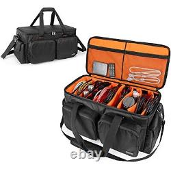 DJ Cable File Bag with Detachable Padded Bottom and Dividers, Travel Gig