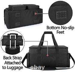 DJ Cable File Bag with Detachable Padded Bottom and Dividers, Travel Gig