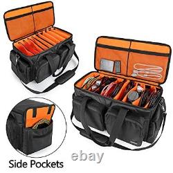 DJ Cable File Bag with Detachable Padded Bottom and Dividers, Travel Gig