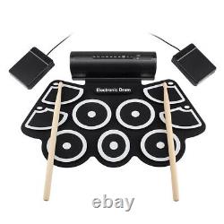 Digital Electronic Drum Set Silicone Handle Set With Drumsticks 9 Pads