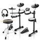 Donner DED-80 Electric Drum Kit 2 Switch Pedal 4 Quiet Mesh Pads 180 Sounds