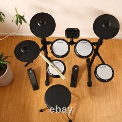 Donner DED-80 Electric Drum Kit 2 Switch Pedal 4 Quiet Mesh Pads 180 Sounds