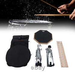 Drum Pad Percussion Instrument Practice Set Kit With Stand Drumstick For Kid GHB