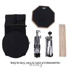 Drum Pad Percussion Instrument Practice Set Kit With Stand Drumstick For Kid REL