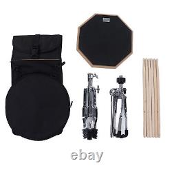 Drum Pad Percussion Instrument Practice Set Kit With Stand Drumstick NIU