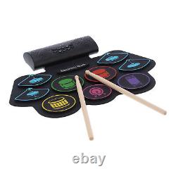 Electronic Drum Pad Set MIDI Foldable Kit With Battery Speaker UK GGM