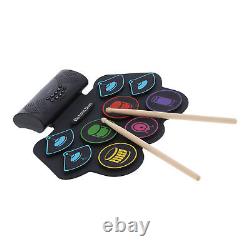 Electronic Drum Pad Set MIDI Foldable Kit With Battery Speaker UK GTO