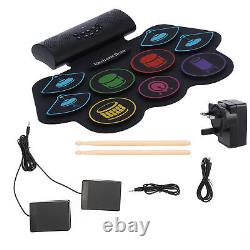 Electronic Drum Pad Set MIDI Foldable Kit With Battery Speaker UK LVE