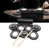 Electronic Drum Set 7 Pads Dual Speakers Stereo Surround Sound Portable Roll GHB