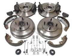 Ford Focus Mk1 Rear 2 Brake Drums Shoes Front Discs Pads Wheel Bearing Cylinders