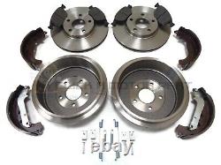 Ford Transit Connect Front 2 Brake Discs & Pads & Rear 2 Drums Shoes Fitting Kit