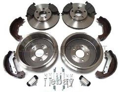Ford Transit Connect Front 2 Brake Discs Pads Rear Drums Shoes Fitting Kit Cylin
