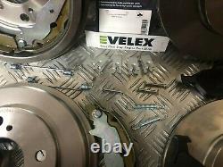 Front Brake Discs & Pads & Rear Drums & Shoes With Fitting Kit Ford Fiesta Mk6