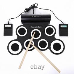 G3001L 7 Pad Electronic Roll-Up Drum Silicon Kit For Beginner Kids Drum Sticks