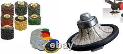 Granite marble countertop hole polishing drum pad B20 Radius bullnose router bit