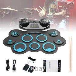 KONIX 9 Pads Electronic Digital Drum USB Roll up Drum Set Silicone Electric Drum