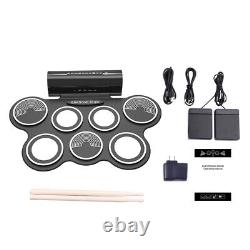 KONIX W759 Electronic Digital Drum Kit USB 7 Pads Roll Up Silicone With Speaker