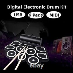 New Duable Drum Set Digital Electronic 9 Pads Digital Drum Drum Kit Foot Pedal