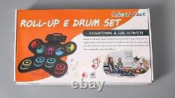 Portable Electronic Drum Set Rechargeable Bluetooth MIDI Roll Up Drum Kit