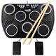 RockJam Rechargeable Bluetooth Midi 7Pad Table Digital Drums with 2 Drum Pedal