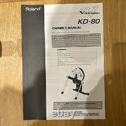 Roland KD-80 Bass Kick Drum Pad Electronic Trigger Inc Stand & Paper Manual