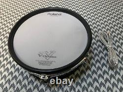 Roland PD-105BK 2-Zone Electronic Drum Pad with New Silver Jack Cable