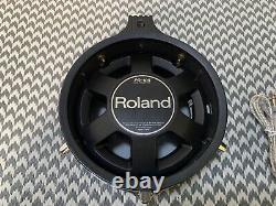 Roland PD-105BK 2-Zone Electronic Drum Pad with New Silver Jack Cable
