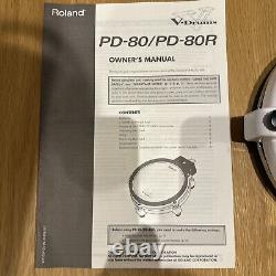 Roland PD-80R Mesh Drum Pad 8 Dual Trigger Electronic Snare or Tom Inc Manual