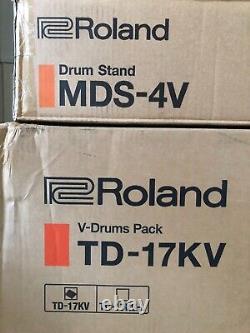 Roland TD-17KV V-Drums Kit with Mesh Pads Used Very Good Condition