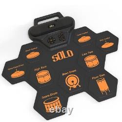 Silicone Drum Pad with Drumsticks and Pedal Enjoy Drumming Anywhere Anytime