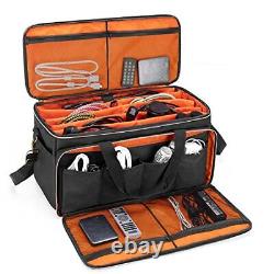 Travel DJ Cable File Bag with Detachable Divider & Padded Bottom, DJ Gig