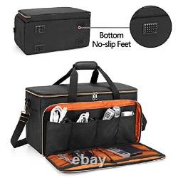 Travel DJ Cable File Bag with Detachable Divider & Padded Bottom, DJ Gig