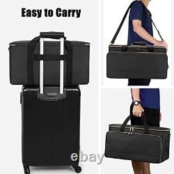 Travel DJ Cable File Bag with Detachable Divider & Padded Bottom, DJ Gig