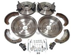 Vauxhall Astra G Mk4 Rear Brake Drums Shoes Front Discs Pads Cylinders +fit Kit